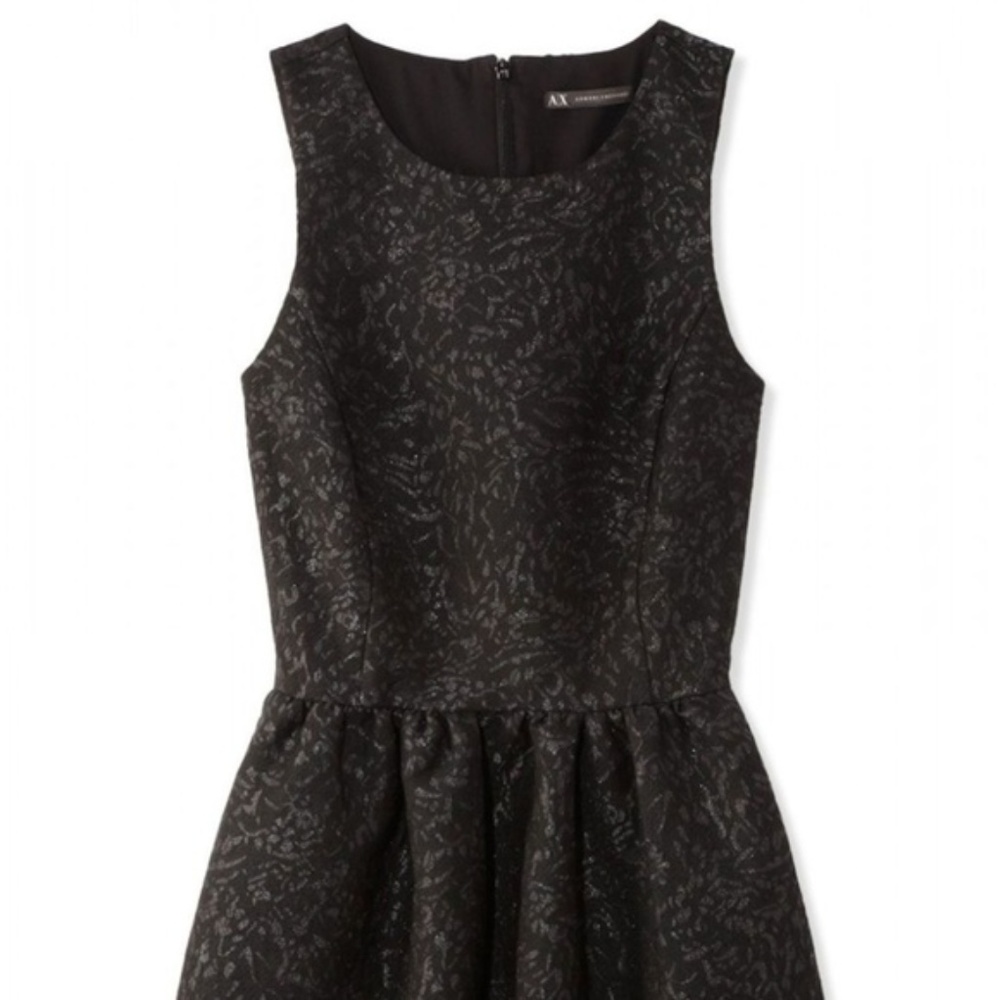 Armani Exchange Embroidered Fit & Flare Dress